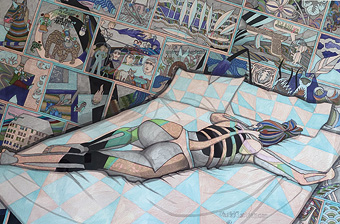 Constanze Deutsch „Wunschträume/Traumwünsche“, 2023, 110 x 75 cm
