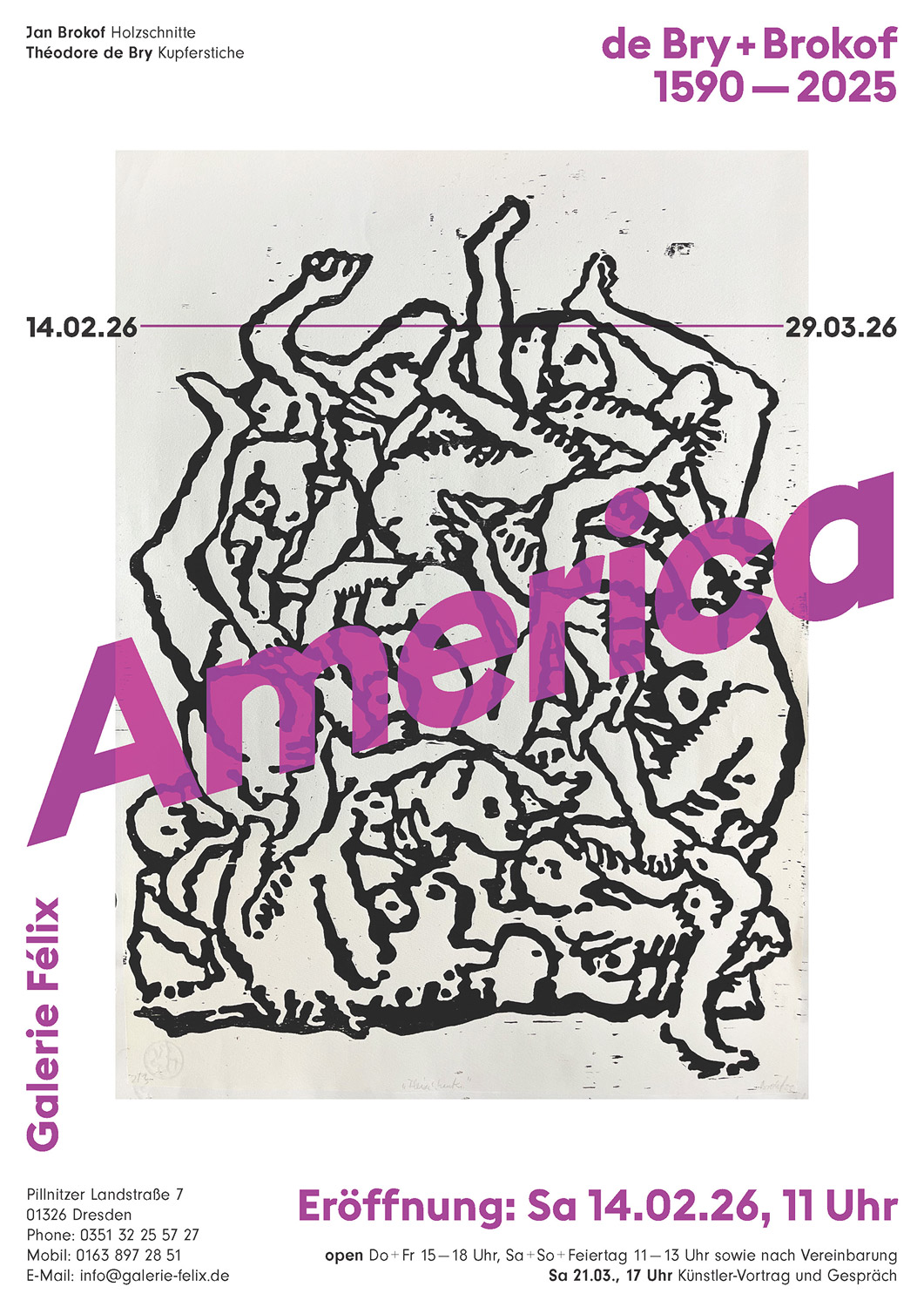 Poster &bdquo;America&ldquo; - Th&eacute;odore de Bry + Jan Brokof 1590-2025