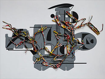 Günter Schöttner „Intervention 2“, Assemblage