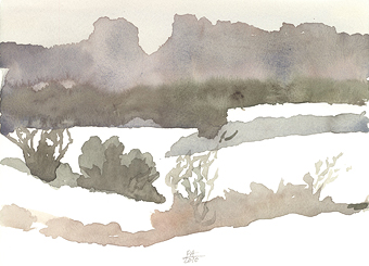 Peter Albert, Sächsische Schweiz im Winter, 2017, Repro: Reingard Albert Peter Albert, Sächsische Schweiz im Winter, 2017, Repro: Reingard Albert