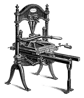 Handpresse, ca. 1883