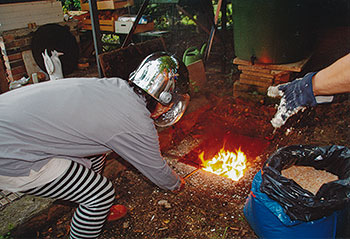 Ines Hoferick – Demonstrationen der Raku-Technik